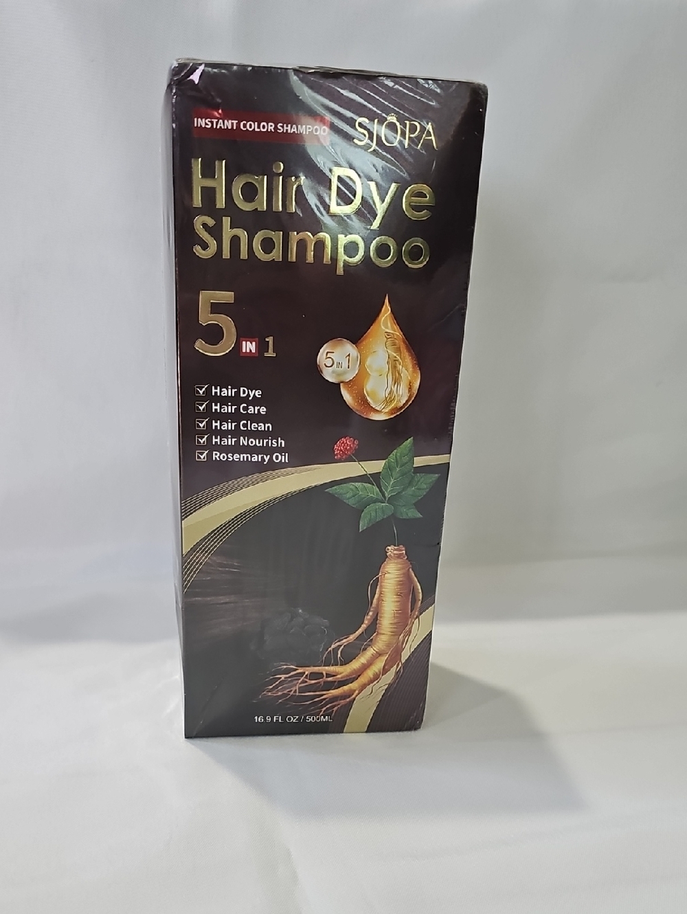 SJOPA Hair Dye Shampoo - Brown 16.9 FL OZ